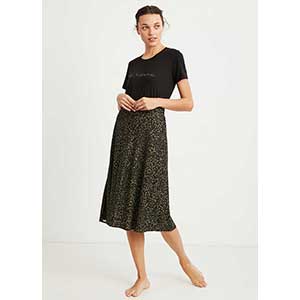 Homewear Γυναικεία Φούστα Μπλούζα Με Κοντό Μανίκι Penye Mood