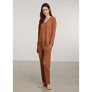 Women's Pyjama With Long Sleeves & Long Pants Penye Mood