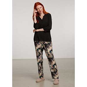 Women's Pyjama With Long Sleeves & Long Pants Penye Mood