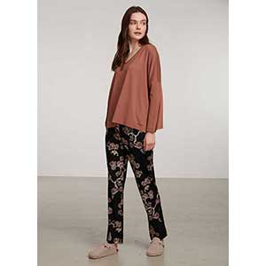 Women's Pyjama With Long Sleeves & Long Pants Penye Mood