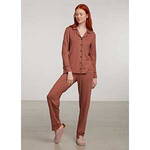 Women's Pyjama With Long Sleeves & Long Pants Penye Mood