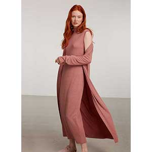 Women's Robe+Nightgown With Long Sleeve Penye Mood