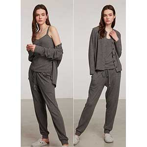 Women's Pyjama+Cardigan With Long Sleeves & Long Pants Penye Mood