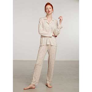 Women's Pyjama With Long Sleeves & Long Pants Penye Mood