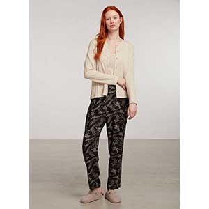 Women's Pyjama+Cardigan With Long Sleeves & Long Pants Penye Mood