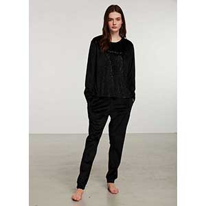 Women's Pyjama With Long Sleeves & Long Pants Penye Mood