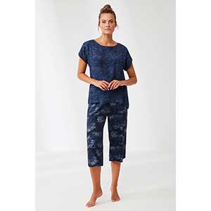 Set Homewear Women's Short Sleeve Capri Penye Mood