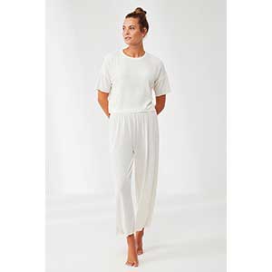 Pyjama Women's Short Sleeve Long Pants Penye Mood