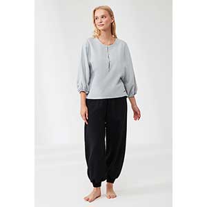 Set Homewear Women's Long Sleeve Long Pants Bottom Penye Mood