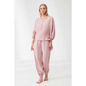 Pyjama Women's Long Sleeve Long Pants Bottom Penye Mood