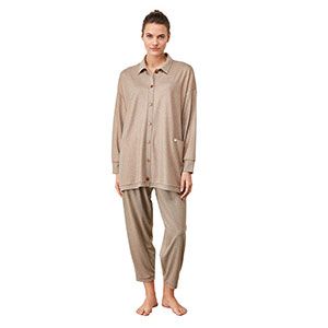 Women's Pyjama With Long Sleeves & Long Pants Penye Mood