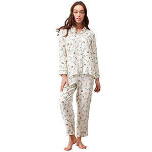 Women's Pyjama With Long Sleeves & Long Pants Penye Mood