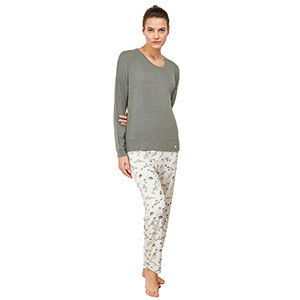 Women's Pyjama With Long Sleeves & Long Pants Penye Mood