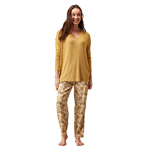 Women's Pyjama With Long Sleeves & Long Pants Penye Mood