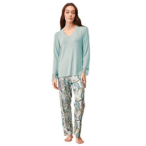 Women's Pyjama+Cardigan With Long Sleeves & Long Pants Penye Mood