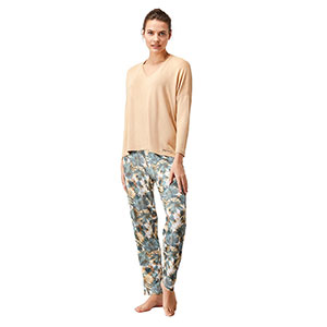 Women's Pyjama With Long Sleeves & Long Pants Penye Mood