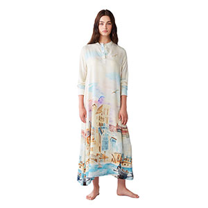 Homewear Dress Women's Long Sleeve Penye Mood