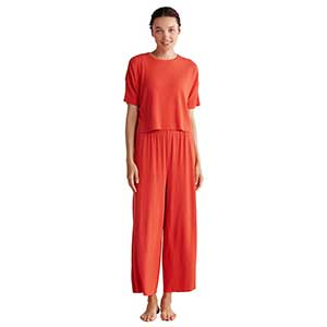 Pyjama Women's Short Sleeve Long Pants Penye Mood