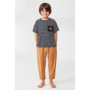 Kid's Pyjama for Boys Short Sleeve Long Pants Nautica