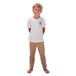 Pyjama Kids Boy Short Sleeve Long Pants Nautica