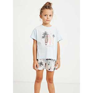 Παιδική πυζάμα set Κορίτσι με κοντό μανίκι & κοντό παντελόνι Nautica