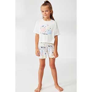 Kid's Pyjama for Girls Short Sleeve Short Pants Nautica