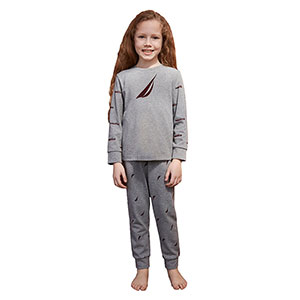 Children Pyjama For Girl With Long Sleeves & Long Pants Nautica