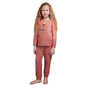 Children Pyjama For Girl With Long Sleeves & Long Pants Nautica