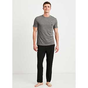 Men's Pyzama With Short Sleeves & Long Pants Nautica