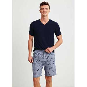 Men's Pyzama With Short Sleeves & Short Pants Nautica