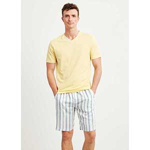 Men's Pyzama With Short Sleeves & Short Pants Nautica