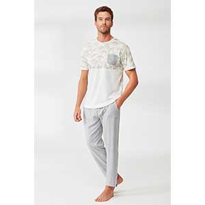 Pyjama Men's Short Sleeve Long Pants Nautica