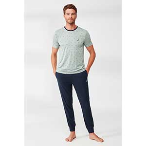 Pyjama Men's Short Sleeve Long Pants Nautica