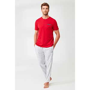 Pyjama Men's Short Sleeve Long Pants Nautica