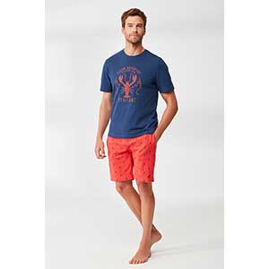 Pyjama Men's Short Sleeve Short Pants Nautica
