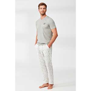 Pyjama Men's Short Sleeve Long Pants Nautica