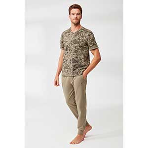 Pyjama Men's Short Sleeve Long Pants Nautica