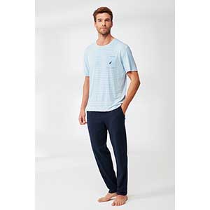 Pyjama Men's Short Sleeve Long Pants Nautica