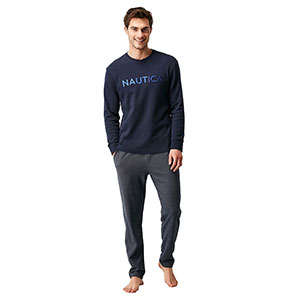 Men's Pyzama With Long Sleeves & Long Pants Nautica