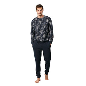 Men's Pyzama With Long Sleeves & Long Pants Nautica