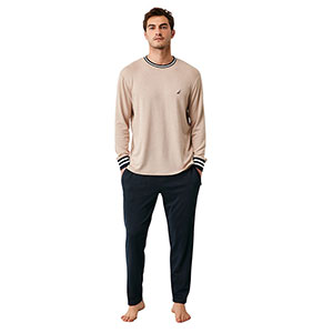 Men's Pyzama With Long Sleeves & Long Pants Nautica