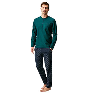 Men's Pyzama With Long Sleeves & Long Pants Nautica