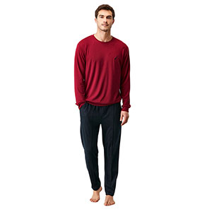 Men's Pyzama With Long Sleeves & Long Pants Nautica