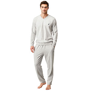 Men's Pyzama With Long Sleeves & Long Pants Nautica