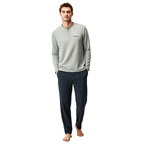 Men's Pyzama With Long Sleeves & Long Pants Nautica