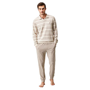 Men's Pyzama With Long Sleeves & Long Pants Nautica