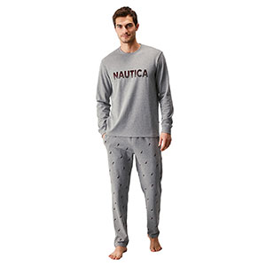 Men's Pyzama With Long Sleeves & Long Pants Nautica