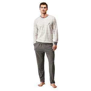 Men's Pyzama With Long Sleeves & Long Pants Nautica