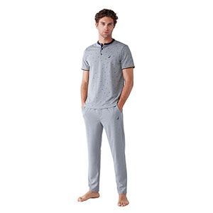 Pyjama Men's Short Sleeve Long Pants Nautica