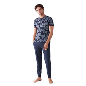 Pyjama Men's Short Sleeve Long Pants Nautica